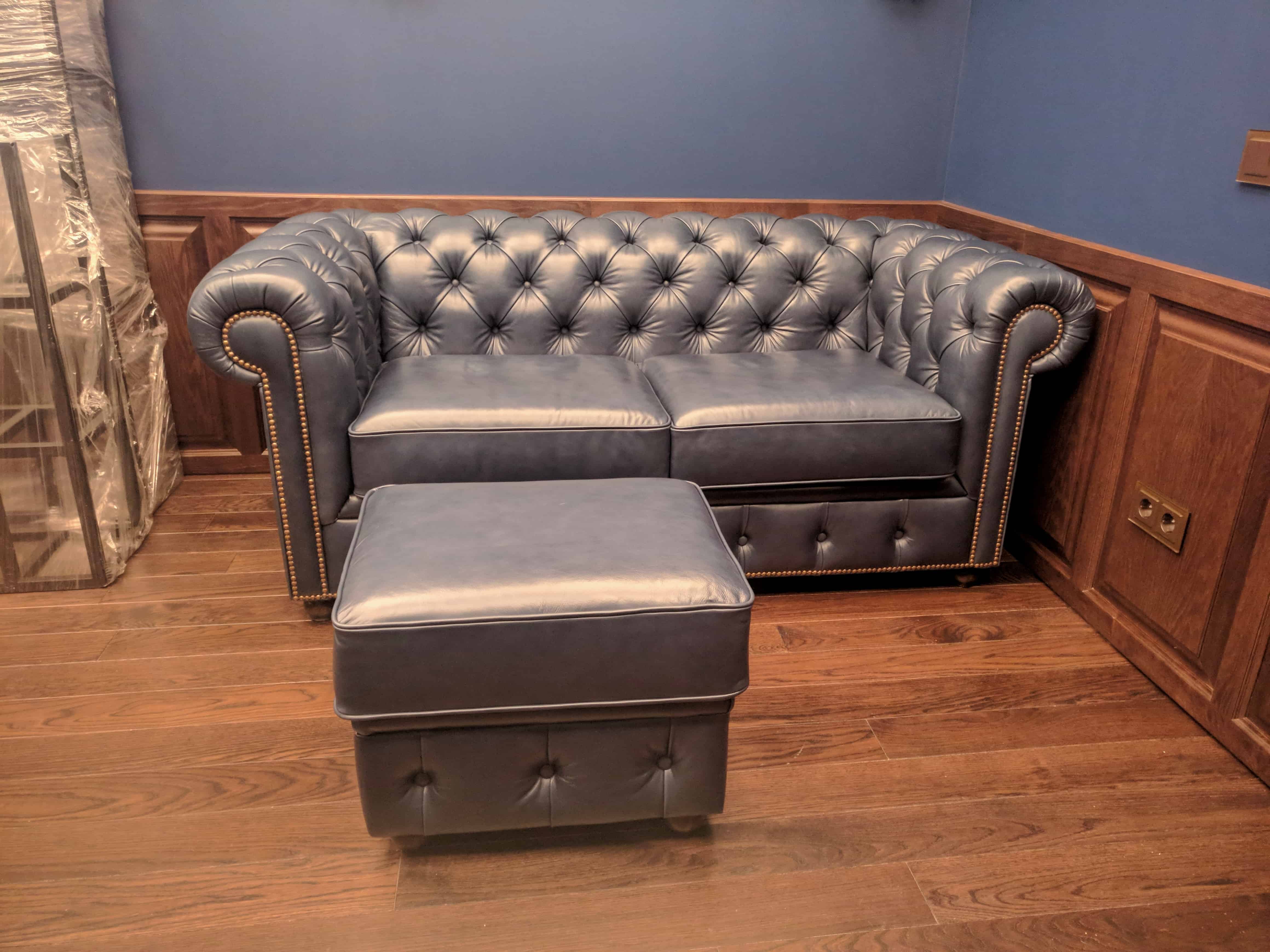 диван chesterfield кожаный на заказ