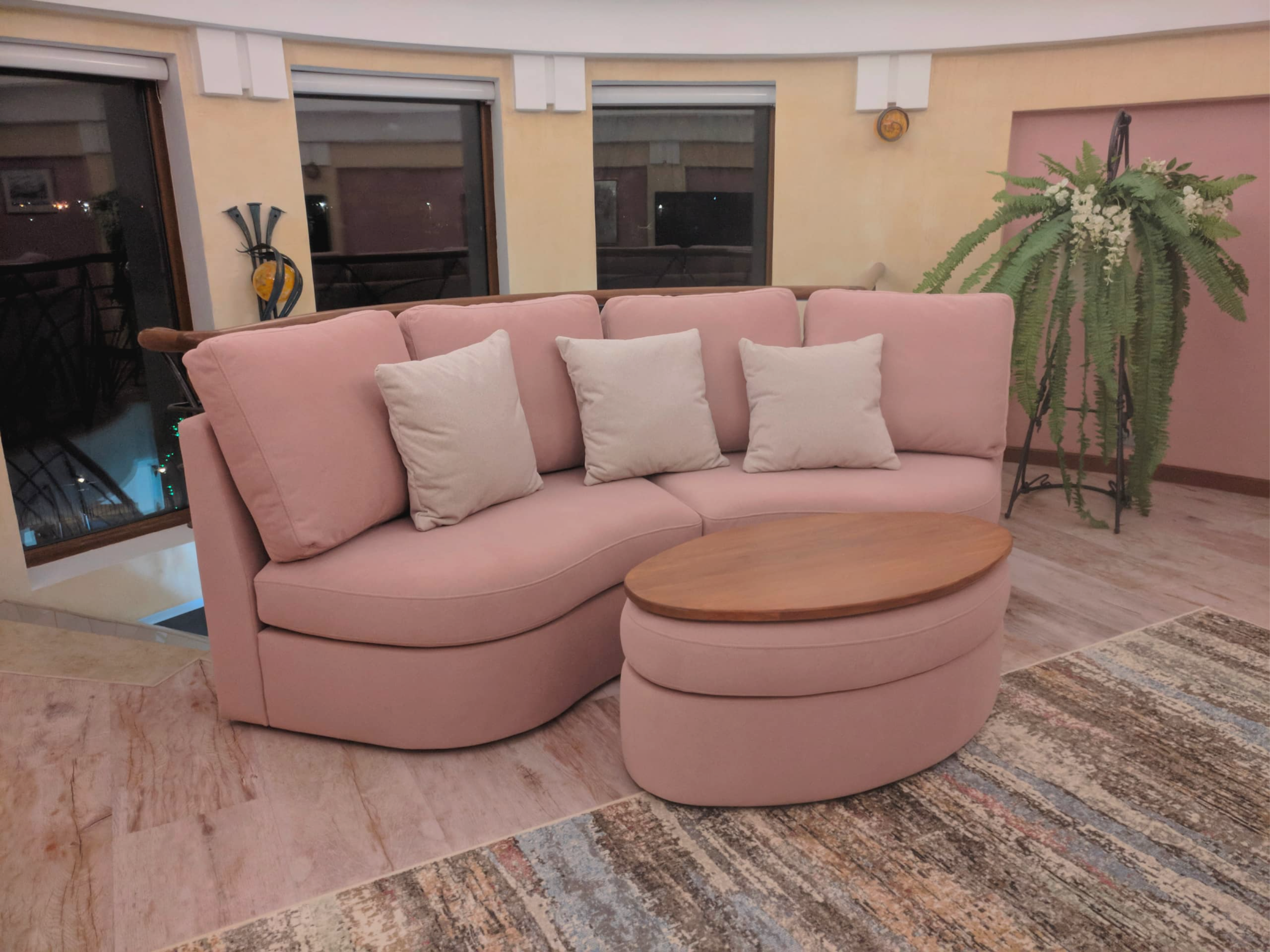 диван полукруглый эркерный на заказ спб